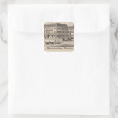 Brattleboro House Quadratischer Aufkleber (Tasche)