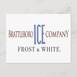 Brattleboro Ice Company Postkarte