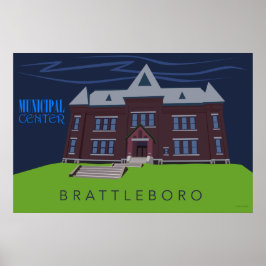 Brattleboro Municipal Centre | Retro Travel Poster