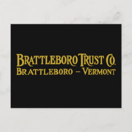 Brattleboro Trust Co., 1918 Logo Postcard Postkarte