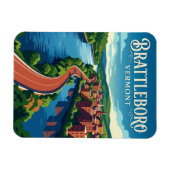 Brattleboro USA Magnet (Horizontal)