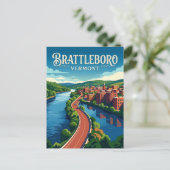Brattleboro USA Postkarte (Stehend Vorderseite)