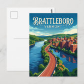 Brattleboro USA Postkarte (Vorne/Hinten)