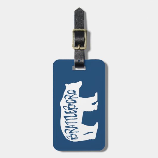 Brattleboro Vermont Bear Gepäckanhänger (Vorderseite vertikal)