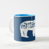 Brattleboro Vermont Bear Zweifarbige Tasse (Vorderseite Links)