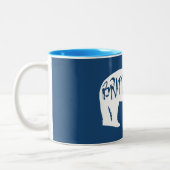 Brattleboro Vermont Bear Zweifarbige Tasse (Links)