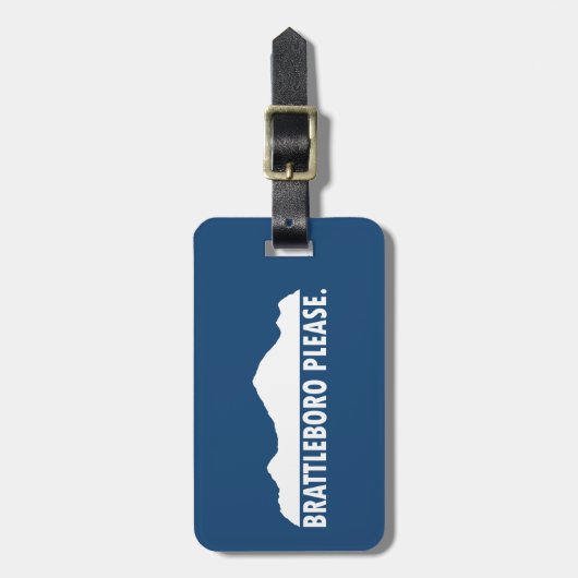 Brattleboro Vermont Bitte Gepäckanhänger (Vorderseite vertikal)