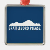Brattleboro Vermont Bitte Ornament Aus Metall (Vorne)
