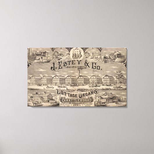 Brattleboro Vermont Leinwanddruck (Vorderseite)
