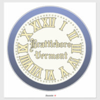 Brattleboro, Vermont Main Street Uhr Sticker