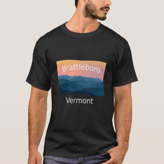 Brattleboro Vermont Mountain sunset hometown T-Shirt