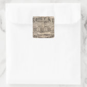 Brattleboro Vermont Quadratischer Aufkleber (Tasche)