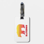 Brattleboro Vermont Rainbow Bear Gepäckanhänger (Rückseite vertikal)