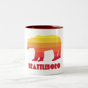 Brattleboro Vermont Rainbow Bear Zweifarbige Tasse