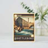 Brattleboro, Vermont | Vintage Postkarte (Stehend Vorderseite)