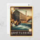 Brattleboro, Vermont | Vintage Postkarte (Vorne/Hinten)