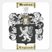 Bratton Quadratischer Aufkleber (Vorderseite)