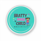 Bratty Inner Child Logo Aufkleber (Vorderseite)