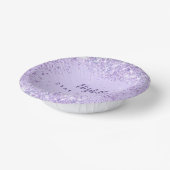 Bratviolett Konfetti elegant Mädchen Pappteller (Gewinkelt)