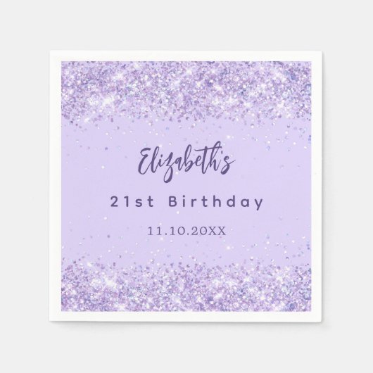 Bratviolett Konfetti elegant Serviette (Vorderseite)