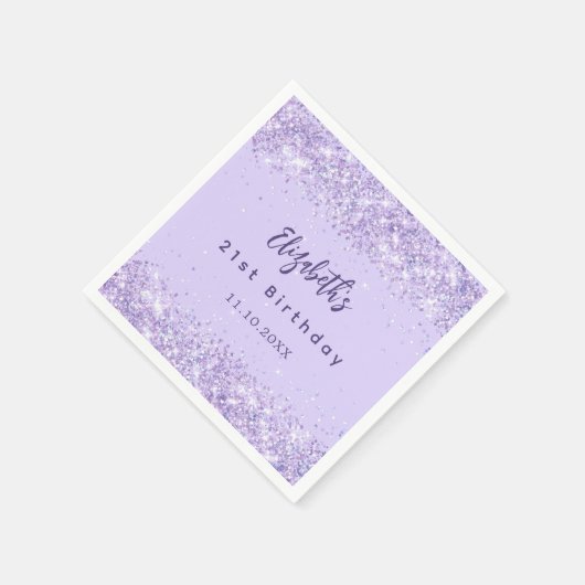 Bratviolett Konfetti elegant Serviette (Ecke)