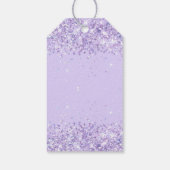 Bratviolett Konfetti stilvoll Geschenkanhänger (Rückseite)