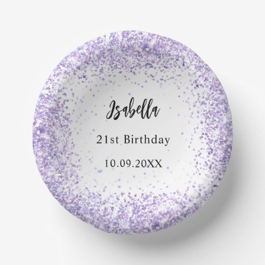 Bratviolett-Lavendel Pappteller (Vorderseite)