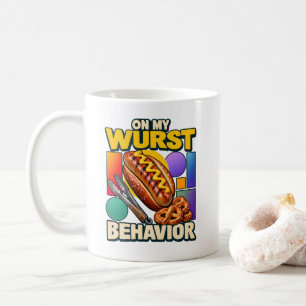 Bratwurst auf meinem Wurst-Verhaltens-Grillmeister Kaffeetasse