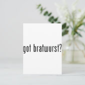 Bratwurst got? postkarte (Stehend Vorderseite)