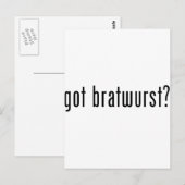 Bratwurst got? postkarte (Vorne/Hinten)