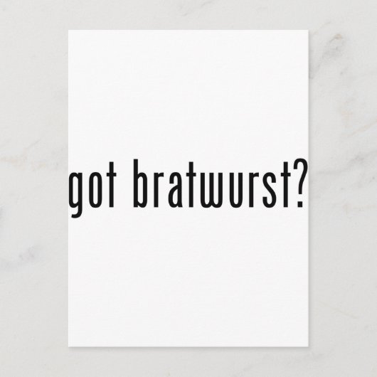 Bratwurst got? postkarte (Vorderseite)