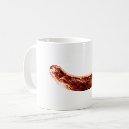 Bratwurst Kaffeetasse (Vorderseite Links)