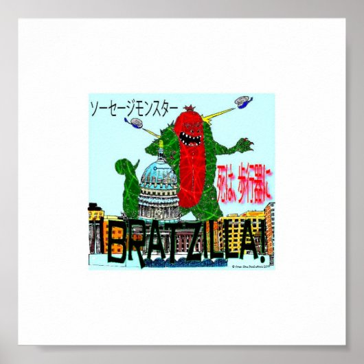 Bratzilla Destroys Madison Wisconsin Poster (Vorne)