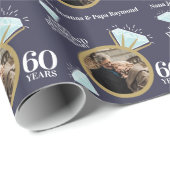 Brauch des 60. Diamant-Ehering-Fotos Geschenkpapier (Rolleneckpunkt)