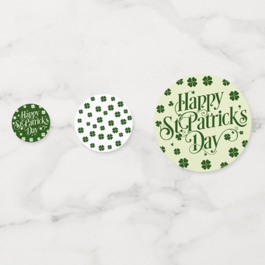 Brauch des glücklichen Patrick's Day Kleeblatts Konfetti (Rückseiten)