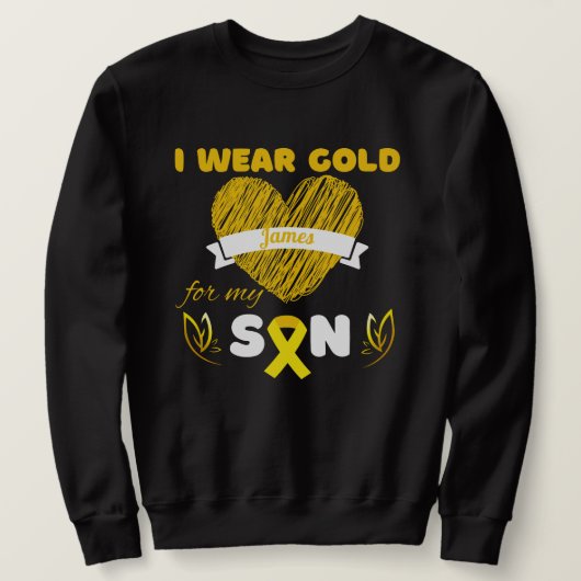 Brauch ich trage Gold für meinen Kinderkrebs Sweatshirt (Design vorne)