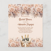 Brauchcreme Rose Bridal Dusche Einladung (Vorderseite)