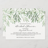 Brauchdusche aus Olivenzweig Einladung (Vorne/Hinten)