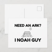 Brauche eine Arche, ich Noah-Typ Postkarte (Vorne/Hinten)