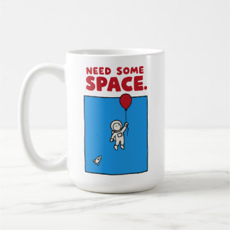 Brauche etwas Platz Lustiger Astronaut-Ballon Welt Kaffeetasse
