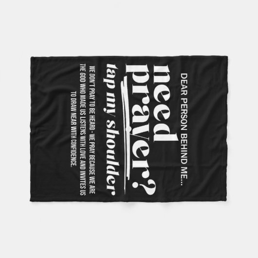 Brauche Gebet Tippe auf meine Schulter Christliche Fleecedecke (Vorderseite (Horizontal))