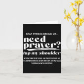 Brauche Gebet Tippe auf meine Schulter Christliche Karte (Gelbe Blume)