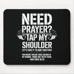 Brauche Gebet Tippe Meine Schulter Lustige Christl Mousepad