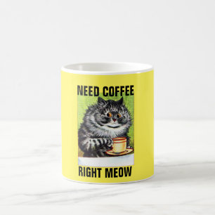 Brauche Kaffee genau jetzt, lustige Katzen-Kaffeet Kaffeetasse
