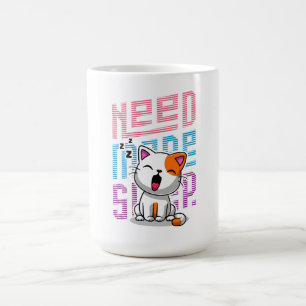 Brauche mehr Schlaf Lustiger Kater süße Gähnen A Kaffeetasse