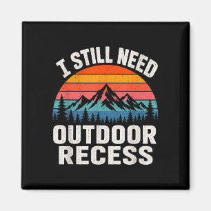 Brauche Outdoor-Pause vintage retro Sonnenuntergan Magnet