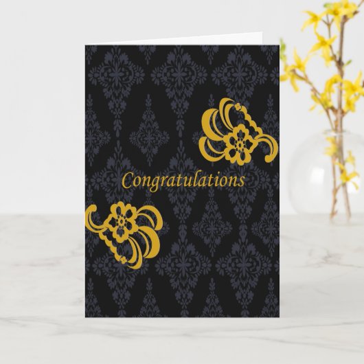 Bräuche und Glückwünsche Karte (Gelbe Blume)