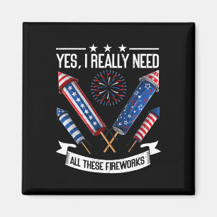 Brauchen All Diese Feuerwerk Unabhängigkeitstag Fu Magnet