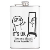 Brauchen Sie eine Break Mirror Flask Flachmann (Vorderseite)