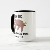 Brauchen Sie eine Pause Tasse (Vorderseite Links)